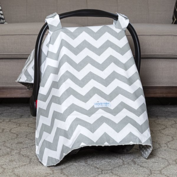 Carseat Canopy Brand Car Seat Cover Chevy Print Chevron Stripe 94